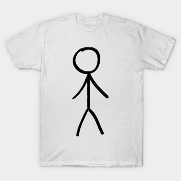 Single stick figure, hand drawn in very simple lines T-Shirt by WelshDesigns